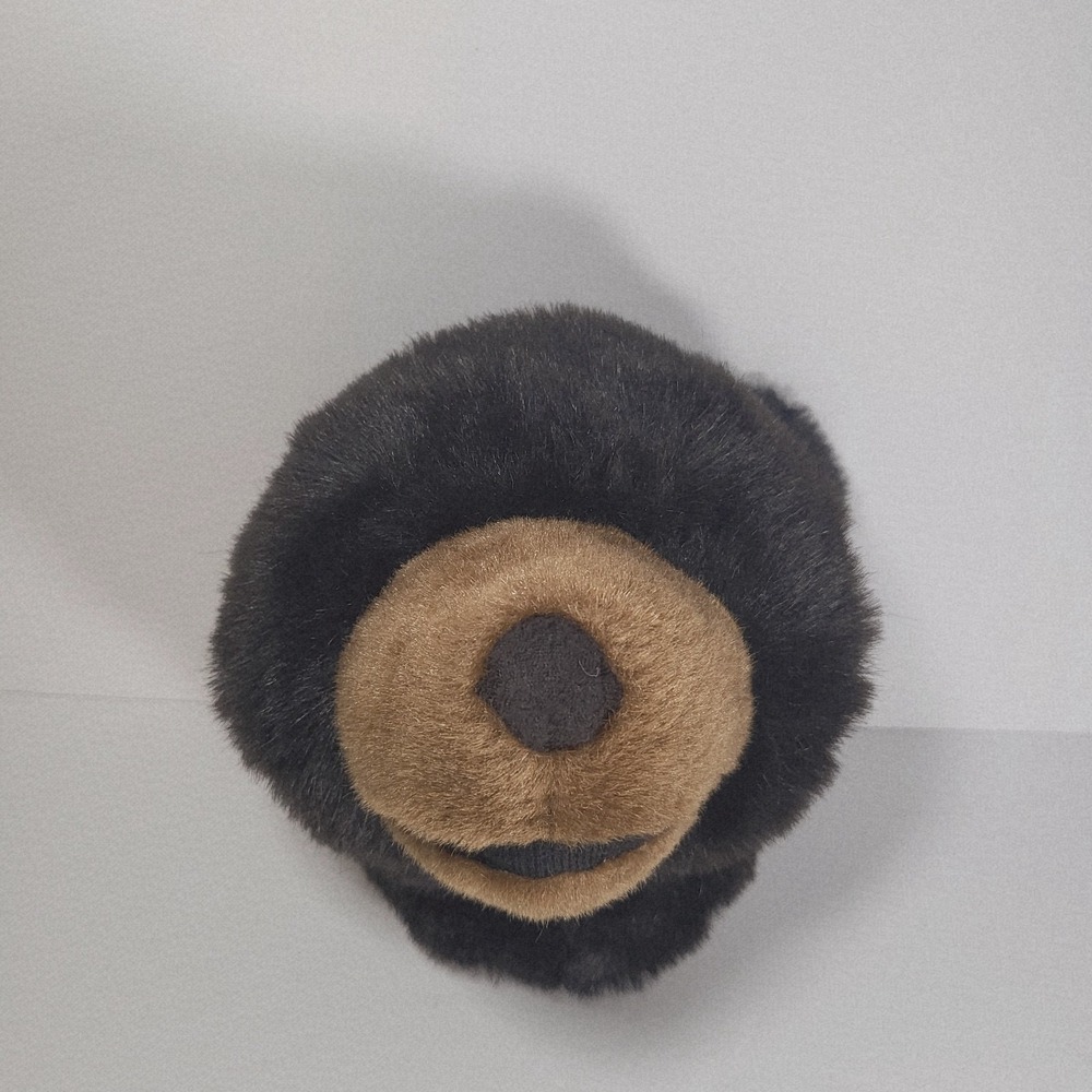 Small Black Bear Head Wall Mount Plush Toy – Rustic Nursery Cabin Decor
